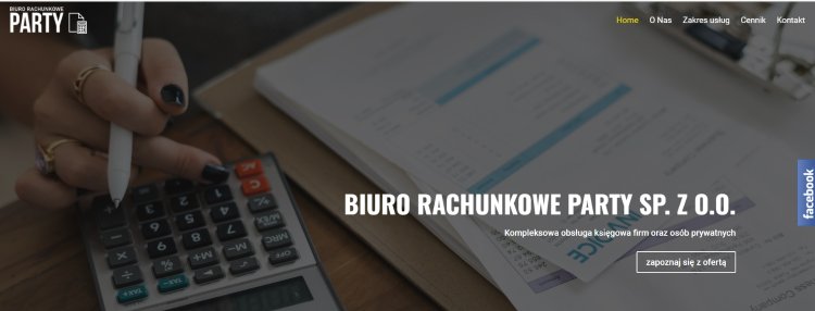 Zdjęcie ze strony internetowej firmy Party Biuro Rachunkowe