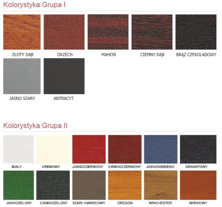 Kolor stolarki okiennej i drzwiowej