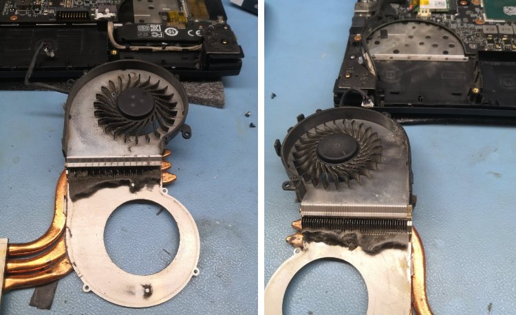 Nagromadzony kurz na żeberkach radiatora