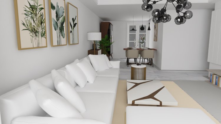 Projekt salonu z jadalnią