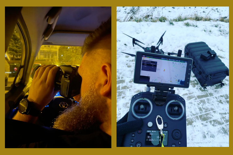 Detektyw zbiera materiały dowodowe