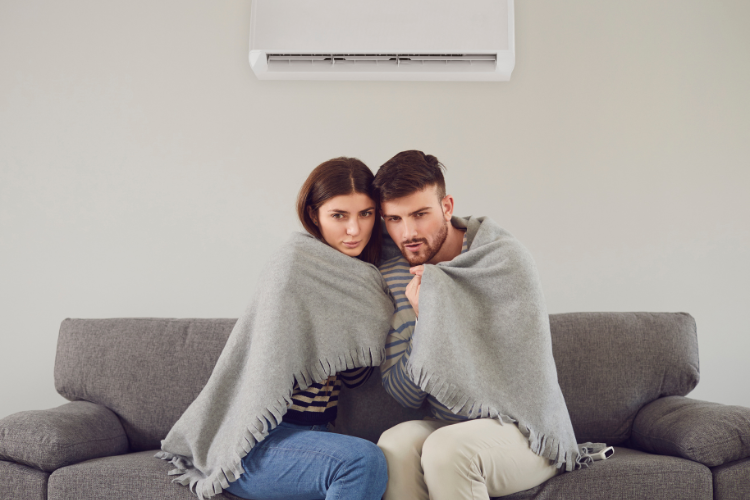 Para pod kocem przy klimatyzatorze – Klimatyzaja