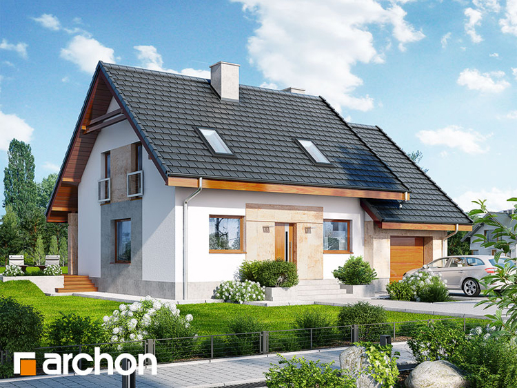 Projekt domu energooszczędnego Dom w filodendronach ENERGO z biura Archon